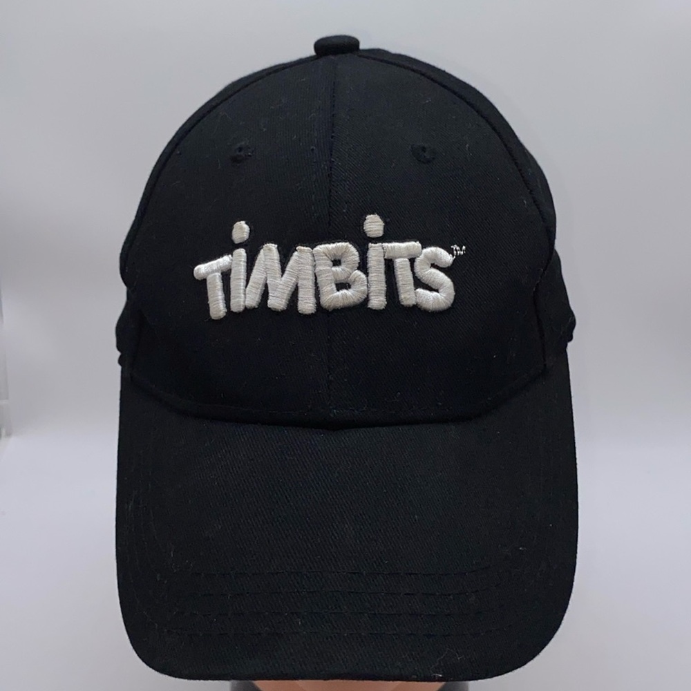 Timbits Youth Kids Baseball Hat Cap Tim Horton’s Black White Adjustable